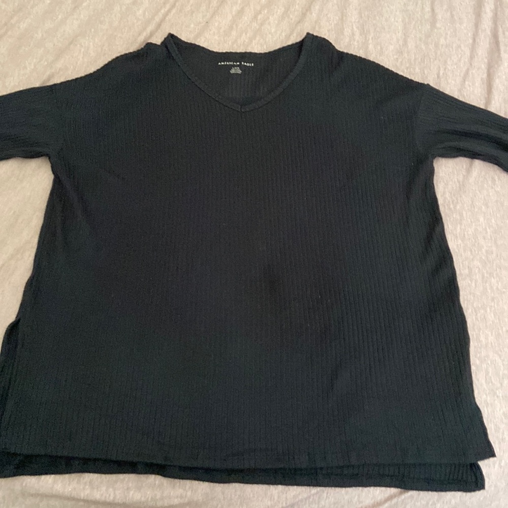 American Eagle long sleeved ribbed shirt size L